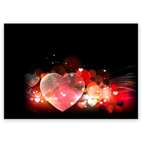Поздравительная открытка с принтом Сердца в Курске, 100% бумага | плотность бумаги 280 г/м2, матовая, на обратной стороне линовка и место для марки
 | 14 февраля | love | валентин | влюбленные | любовь | сердечко | сердце