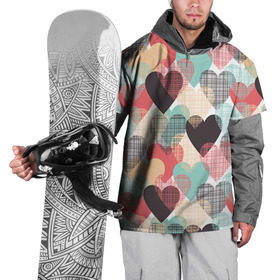Накидка на куртку 3D с принтом Сердечки в Курске, 100% полиэстер |  | Тематика изображения на принте: 14 февраля | love | валентин | влюбленные | любовь | сердечко | сердце