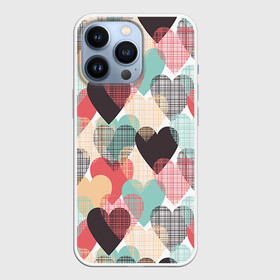 Чехол для iPhone 13 Pro с принтом Сердечки в Курске,  |  | Тематика изображения на принте: 14 февраля | love | валентин | влюбленные | любовь | сердечко | сердце