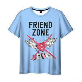 Мужская футболка 3D с принтом Friendzone в Курске, 100% полиэфир | прямой крой, круглый вырез горловины, длина до линии бедер | 14 февраля | friendzone | valentine | день святого валентина | ненавижу 14 февраля | сердечки | френдзона