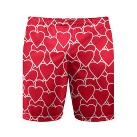 Мужские шорты 3D спортивные с принтом Сердца в Курске,  |  | любовь | орнамент | сердца