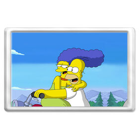 Магнит 45*70 с принтом Гомер и Мардж в Курске, Пластик | Размер: 78*52 мм; Размер печати: 70*45 | гомер