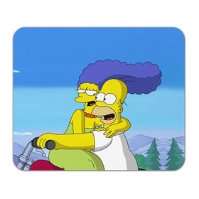 Коврик прямоугольный с принтом Гомер и Мардж в Курске, натуральный каучук | размер 230 х 185 мм; запечатка лицевой стороны | Тематика изображения на принте: гомер