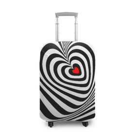 Чехол для чемодана 3D с принтом Метаморфозы в Курске, 86% полиэфир, 14% спандекс | двустороннее нанесение принта, прорези для ручек и колес | зебра | любовь | метаморфозы | сердце