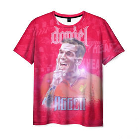 Мужская футболка 3D с принтом Daniel Agger. Liverpool в Курске, 100% полиэфир | прямой крой, круглый вырез горловины, длина до линии бедер | ливерпуль