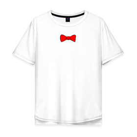 Мужская футболка хлопок Oversize с принтом Bow Tie в Курске, 100% хлопок | свободный крой, круглый ворот, “спинка” длиннее передней части | бабочка | бант | галстук