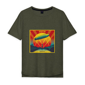 Мужская футболка хлопок Oversize с принтом Led Zeppelin в Курске, 100% хлопок | свободный крой, круглый ворот, “спинка” длиннее передней части | led zeppelin