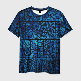 Мужская футболка 3D с принтом стеклянные узоры в Курске, 100% полиэфир | прямой крой, круглый вырез горловины, длина до линии бедер | pattern | узоры