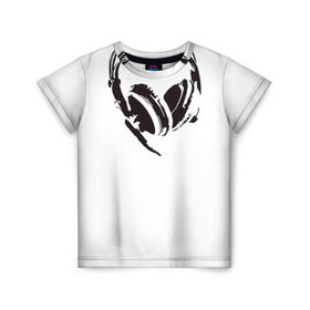 Детская футболка 3D с принтом Наушники в Курске, 100% гипоаллергенный полиэфир | прямой крой, круглый вырез горловины, длина до линии бедер, чуть спущенное плечо, ткань немного тянется | hipster | music | музыка | наушники | хипстер