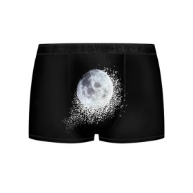 Мужские трусы 3D с принтом Луна в Курске, 50% хлопок, 50% полиэстер | классическая посадка, на поясе мягкая тканевая резинка | Тематика изображения на принте: moon | sky | луна | небо