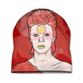 Шапка 3D с принтом Ziggy Stardust в Курске, 100% полиэстер | универсальный размер, печать по всей поверхности изделия | bowie | david | ziggy stardust | боуи | дэвид | музыкант | певец | рок