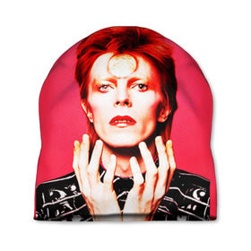 Шапка 3D с принтом Ziggy Stardust в Курске, 100% полиэстер | универсальный размер, печать по всей поверхности изделия | bowie | david | ziggy stardust | боуи | дэвид | музыкант | певец | рок