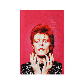 Обложка для паспорта матовая кожа с принтом Ziggy Stardust в Курске, натуральная матовая кожа | размер 19,3 х 13,7 см; прозрачные пластиковые крепления | Тематика изображения на принте: bowie | david | ziggy stardust | боуи | дэвид | музыкант | певец | рок