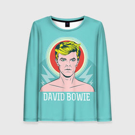 Женский лонгслив 3D с принтом David Bowie в Курске, 100% полиэстер | длинные рукава, круглый вырез горловины, полуприлегающий силуэт | bowie | david | боуи | дэвид | музыкант | певец | рок