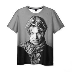 Мужская футболка 3D с принтом Дэвид Боуи в Курске, 100% полиэфир | прямой крой, круглый вырез горловины, длина до линии бедер | bowie | david | боуи | дэвид | музыкант | певец | рок