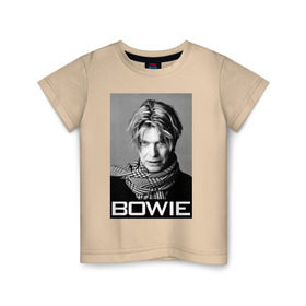 Детская футболка хлопок с принтом Легендарный Боуи в Курске, 100% хлопок | круглый вырез горловины, полуприлегающий силуэт, длина до линии бедер | bowie | david | боуи | дэвид | музыкант | певец | рок