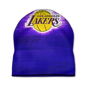 Шапка 3D с принтом Los Angeles Lakers в Курске, 100% полиэстер | универсальный размер, печать по всей поверхности изделия | basketball | la | lakers | los angeles | nba | баскет | баскетбол | баскетбольный | лейкерс | нба | спорт