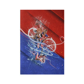 Обложка для паспорта матовая кожа с принтом Игра баскетбол в Курске, натуральная матовая кожа | размер 19,3 х 13,7 см; прозрачные пластиковые крепления | basketball | nba | нба