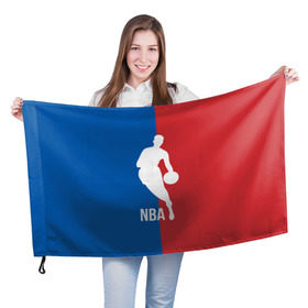 Флаг 3D с принтом Эмблема NBA в Курске, 100% полиэстер | плотность ткани — 95 г/м2, размер — 67 х 109 см. Принт наносится с одной стороны | basketball | nba | баскет | баскетбол | баскетбольный | нба | спорт | эмблема