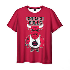 Мужская футболка 3D с принтом Chicago bulls в Курске, 100% полиэфир | прямой крой, круглый вырез горловины, длина до линии бедер | basketball | chicago | chicago bulls | nba | баскет | баскетбол | баскетбольный | булс | нба | спорт | чикаго | чикаго булс