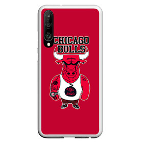 Чехол для Honor P30 с принтом Chicago bulls в Курске, Силикон | Область печати: задняя сторона чехла, без боковых панелей | basketball | chicago | chicago bulls | nba | баскет | баскетбол | баскетбольный | булс | нба | спорт | чикаго | чикаго булс