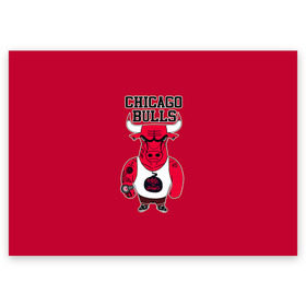 Поздравительная открытка с принтом Chicago bulls в Курске, 100% бумага | плотность бумаги 280 г/м2, матовая, на обратной стороне линовка и место для марки
 | basketball | chicago | chicago bulls | nba | баскет | баскетбол | баскетбольный | булс | нба | спорт | чикаго | чикаго булс