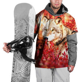 Накидка на куртку 3D с принтом Волк 1 в Курске, 100% полиэстер |  | волк
