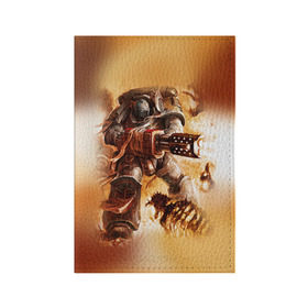 Обложка для паспорта матовая кожа с принтом Серый рыцарь в Курске, натуральная матовая кожа | размер 19,3 х 13,7 см; прозрачные пластиковые крепления | Тематика изображения на принте: 40000 | 40k | grey knight | warhammer | вархаммер | ваха | серый рыцарь