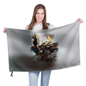 Флаг 3D с принтом Сестры битвы в Курске, 100% полиэстер | плотность ткани — 95 г/м2, размер — 67 х 109 см. Принт наносится с одной стороны | 40000 | 40k | adepta sororitas | warhammer | вархаммер | ваха | сестры битвы