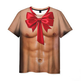 Мужская футболка 3D с принтом Твой подарок в Курске, 100% полиэфир | прямой крой, круглый вырез горловины, длина до линии бедер | body | man body
подарок | бант | голое тело | идеальное | мужское тело | подарок жене | подарок мужу | пресс | спорт | тело | торс