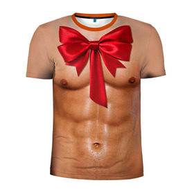 Мужская футболка 3D спортивная с принтом Твой подарок в Курске, 100% полиэстер с улучшенными характеристиками | приталенный силуэт, круглая горловина, широкие плечи, сужается к линии бедра | Тематика изображения на принте: body | man body
подарок | бант | голое тело | идеальное | мужское тело | подарок жене | подарок мужу | пресс | спорт | тело | торс
