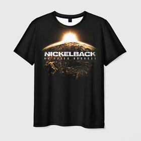 Мужская футболка 3D с принтом Nickelback в Курске, 100% полиэфир | прямой крой, круглый вырез горловины, длина до линии бедер | nickelback | группа | никельбэк | рок
