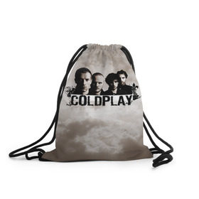 Рюкзак-мешок 3D с принтом Coldplay в Курске, 100% полиэстер | плотность ткани — 200 г/м2, размер — 35 х 45 см; лямки — толстые шнурки, застежка на шнуровке, без карманов и подкладки | coldplay | rock | колдплэй | рок