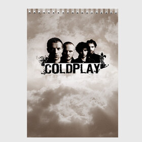 Скетчбук с принтом Coldplay в Курске, 100% бумага
 | 48 листов, плотность листов — 100 г/м2, плотность картонной обложки — 250 г/м2. Листы скреплены сверху удобной пружинной спиралью | coldplay | rock | колдплэй | рок