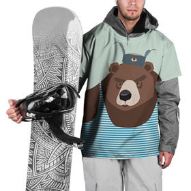 Накидка на куртку 3D с принтом Русский медведь в Курске, 100% полиэстер |  | Тематика изображения на принте: 23 февраля | армия | медведь | мишка | подарок парню | россия | рф | солдат | флот | я русский