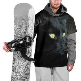 Накидка на куртку 3D с принтом Черный в Курске, 100% полиэстер |  | Тематика изображения на принте: домашняя | животное | кот | котэ | кошка | черный