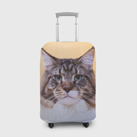 Чехол для чемодана 3D с принтом Байкун в Курске, 86% полиэфир, 14% спандекс | двустороннее нанесение принта, прорези для ручек и колес | байкун | домашняя | животное | кот | котэ | кошка