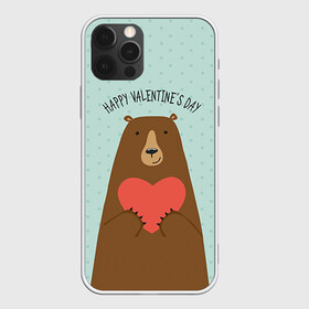 Чехол для iPhone 12 Pro Max с принтом Медведь с сердцем в Курске, Силикон |  | Тематика изображения на принте: 14 февраля | bears | love | love you | валентин | влюбленные | день святого валентина | лав | любовь | медведб | медведи | мишки | подарок девушке | подарок парню