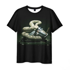 Мужская футболка 3D с принтом Hitman в Курске, 100% полиэфир | прямой крой, круглый вырез горловины, длина до линии бедер | hitman | змея | хитмэн
