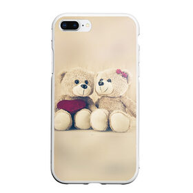 Чехол для iPhone 7Plus/8 Plus матовый с принтом Love teddy bears в Курске, Силикон | Область печати: задняя сторона чехла, без боковых панелей | 14 февраля | bears | teddy | валентин | день святого валентина | игрушки | медведи | милый | мимими | мишка | мишки | подарки | подарок | подарок девушке | подарок парню | тедди