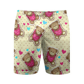Мужские шорты 3D спортивные с принтом Мишки в Курске,  |  | 14 февраля | bears | teddy | валентин | день святого валентина | игрушки | медведи | милый | мимими | мишка | мишки | подарки | подарок | подарок девушке | подарок парню | тедди