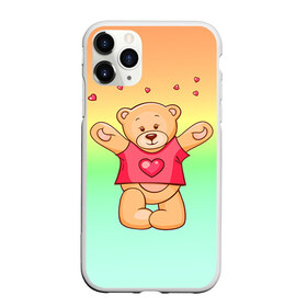 Чехол для iPhone 11 Pro матовый с принтом Funny Bear в Курске, Силикон |  | Тематика изображения на принте: 14 февраля | bears | teddy | валентин | день святого валентина | игрушки | медведи | милый | мимими | мишка | мишки | подарки | подарок | подарок девушке | подарок парню | тедди