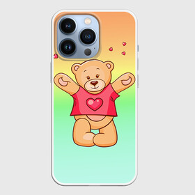 Чехол для iPhone 13 Pro с принтом Funny Bear в Курске,  |  | Тематика изображения на принте: 14 февраля | bears | teddy | валентин | день святого валентина | игрушки | медведи | милый | мимими | мишка | мишки | подарки | подарок | подарок девушке | подарок парню | тедди