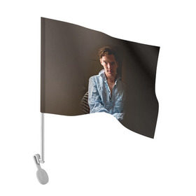 Флаг для автомобиля с принтом Бенедикт Камбербэтч 5 в Курске, 100% полиэстер | Размер: 30*21 см | камбэрбетч | сериал шерлок холмс | холмс | шерлок | шерлок холмс