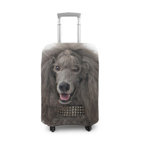 Чехол для чемодана 3D с принтом Пудель в Курске, 86% полиэфир, 14% спандекс | двустороннее нанесение принта, прорези для ручек и колес | животное | порода | пудель | собака