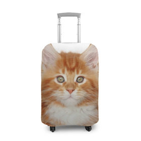 Чехол для чемодана 3D с принтом Рыжий котенок в Курске, 86% полиэфир, 14% спандекс | двустороннее нанесение принта, прорези для ручек и колес | животное | порода | рыжий котенок