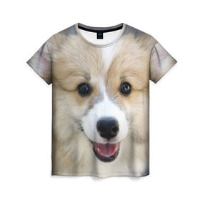Женская футболка 3D с принтом Пемброк-вельш-корги, собака, п в Курске, 100% полиэфир ( синтетическое хлопкоподобное полотно) | прямой крой, круглый вырез горловины, длина до линии бедер | животное | пемброк вельш корги | порода | собака