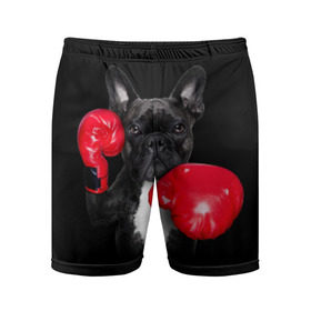Мужские шорты 3D спортивные с принтом Французский бульдог в Курске,  |  | бокс | перчатки | собака | французский бульдог