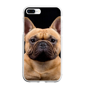 Чехол для iPhone 7Plus/8 Plus матовый с принтом Французский бульдог в Курске, Силикон | Область печати: задняя сторона чехла, без боковых панелей | животное | порода | собака | французский бульдог