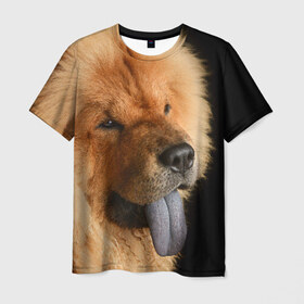Мужская футболка 3D с принтом Чау-чау в Курске, 100% полиэфир | прямой крой, круглый вырез горловины, длина до линии бедер | животное | порода | собака | чау чау